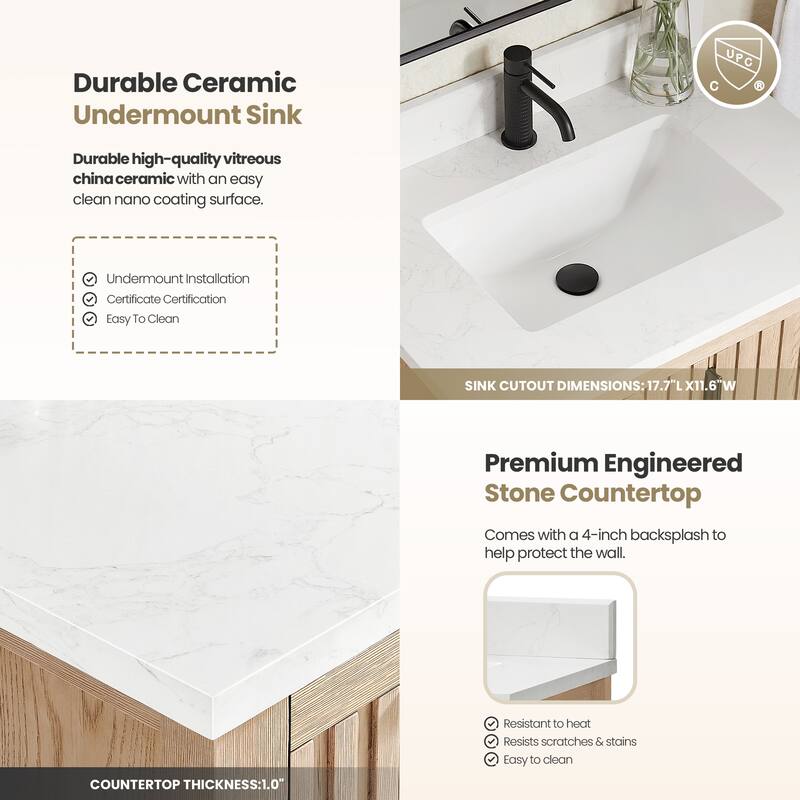 Shenzhen Bath Vanity with Composite Stone Top without Mirror