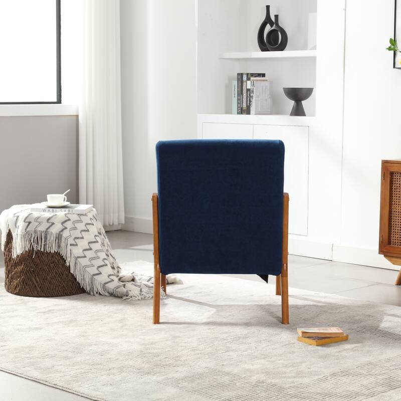 Modern Accent Chair Solid Wood Padding Lounge Armchairs - 23.23" * 29.53" * 30.71"
