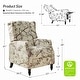 preview thumbnail 24 of 63, HULALA HOME Damaris Mid-Century Modern Manual Pushback Recliner with Wingback Design Set of 2