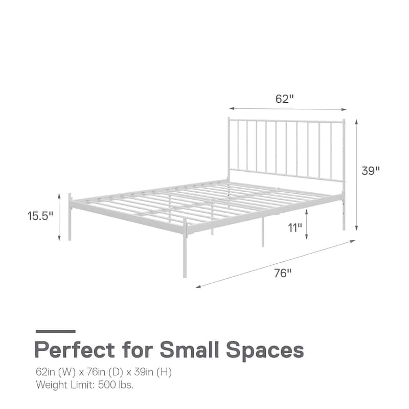 RealRooms Ares Adjustable Height Metal Bed Frame