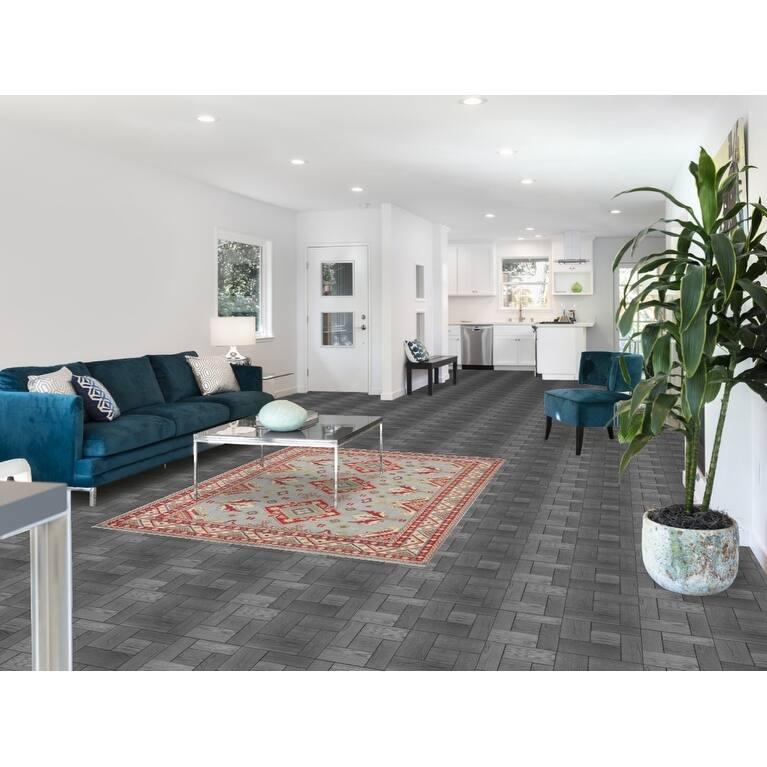 Kazak Oriental Area Rug Handmade Traditional Wool Carpet - 5'0" x 6'7"