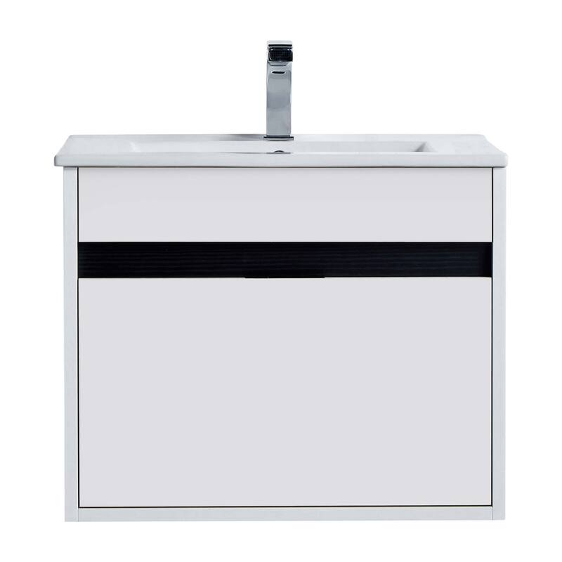 Fine Fixtures - Wall Mount Bathroom Vanity And Sink, Knob Free Design - Alpine Collection -