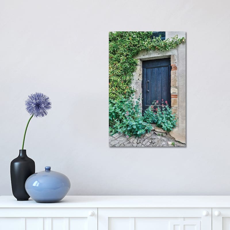 iCanvas "France, Cordes-sur-Ciel. Blue doorway" by Hollice Looney Canvas Print - 18x12x1.5
