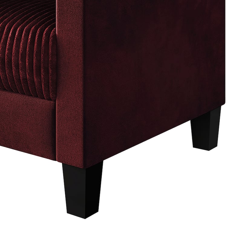 CraftPorch Corduroy Mid-Century Modern Velvet Upholstered Arm Chair