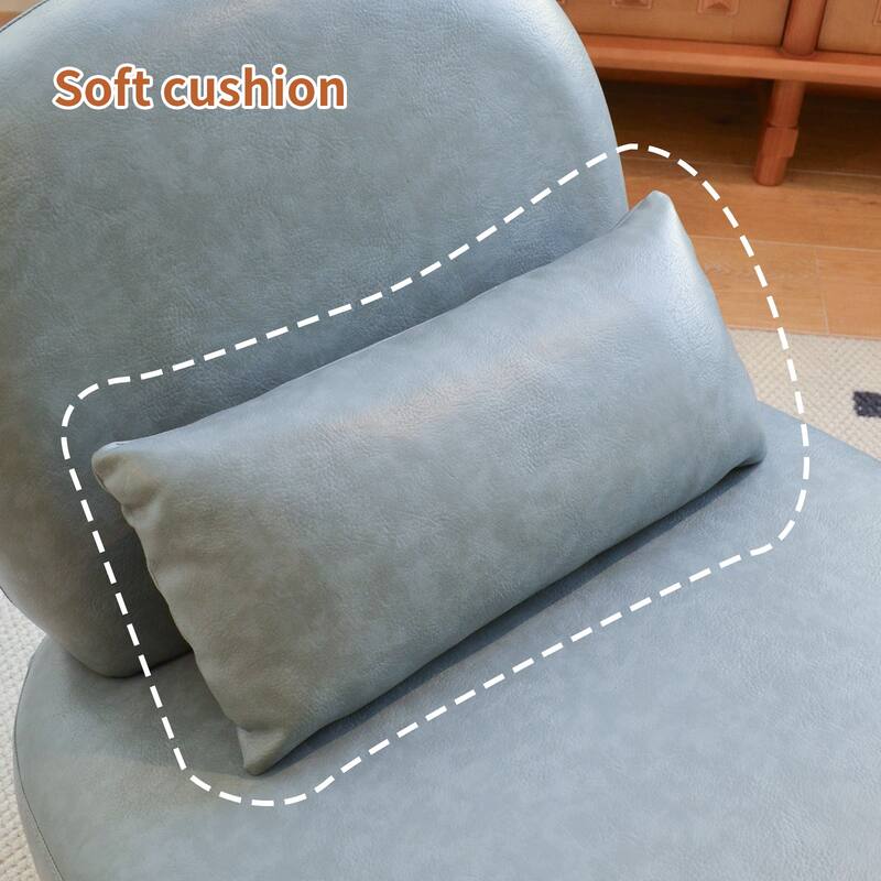 Accent Chair with Solid Wood Legs - Blue