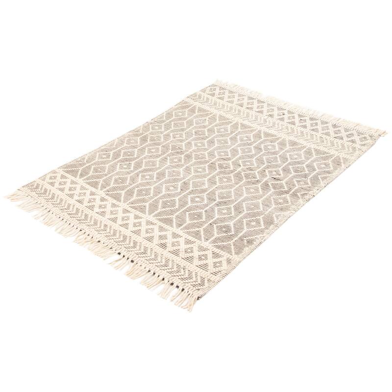 ECARPETGALLERY Braid weave Sienna Cream Wool Rug - 4'11 x 7'1