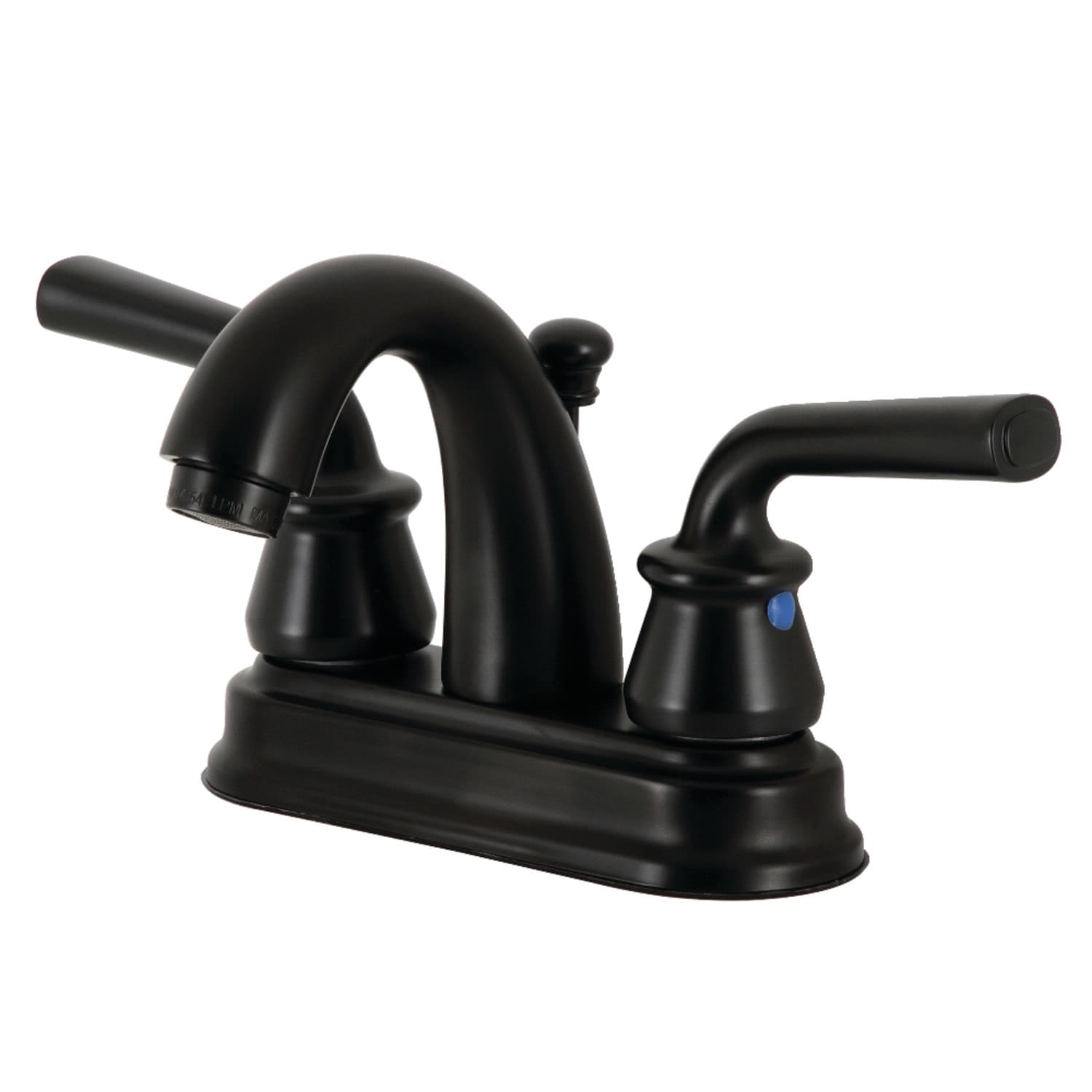 Kingston Brass Restoration Two-Handle 3-Hole Deck Mount 4" Centerset Bathroom Faucet with Plastic Pop-Up
