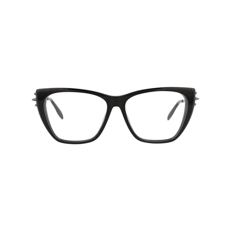 Alexander McQueen Cat Eye-Frame Acetate Optical Frames - Black Ruthenium Transparent - Black