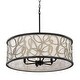 preview thumbnail 1 of 4, Scribble 6-Light Drum Pendant Light - Matte Black/Artifact