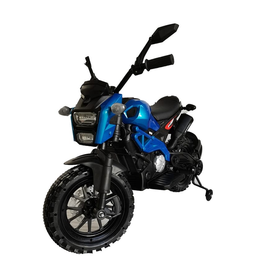 Electric Motorcycle with Training Wheels, Hand Racing Foot Brake,PU seat