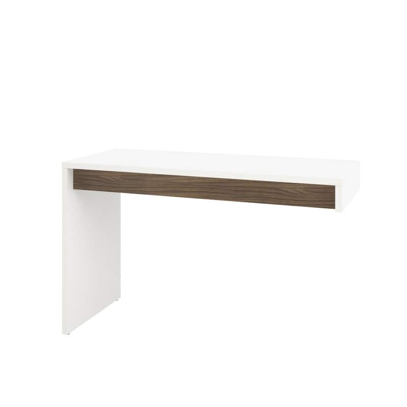 Nexera Liber-T 3 Piece Home Office Set, White and Walnut