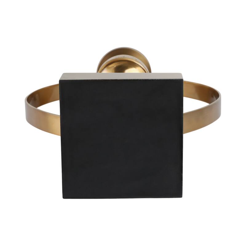 Candle Holder - Metal with Marble Sphere