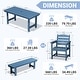preview thumbnail 23 of 94, 6-Piece HDPE Outdoor Dining Table Sets with Umbrella Hole - 1-Table 4-Chairs-1-Bench