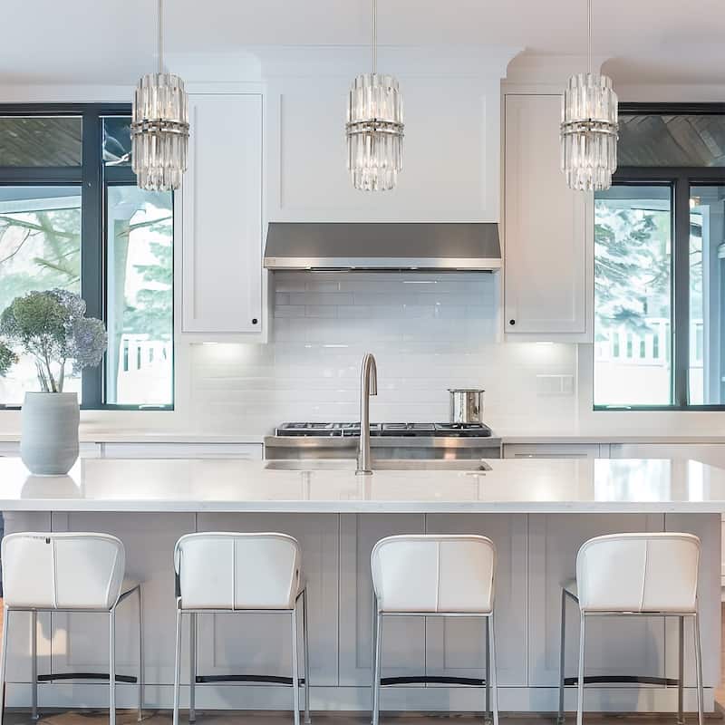 Hayes 4 Light Polished Nickel Pendant