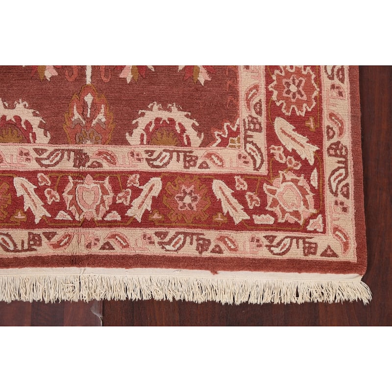 Nepalese Vegetable Dye Oriental Area Rug Hand-knotted Wool Carpet - 5'0" x 8'6"