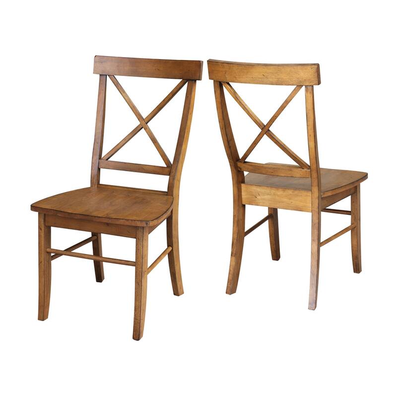 Set of Two X-Back Dining Chairs