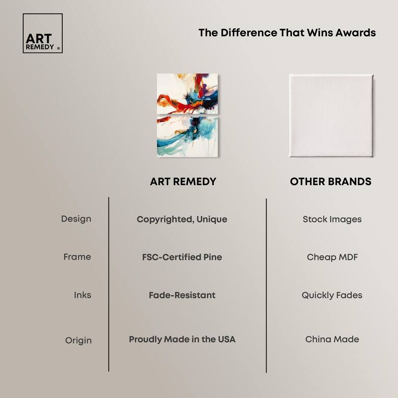 Vibrant Palette I Canvas Set of 2 by Art Remedy, Gallery Wrapped
