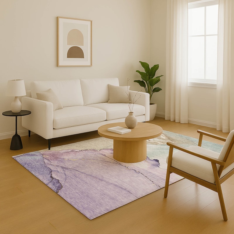 Premium Washable Super Soft Abstract Watercolor Mayfield Rug