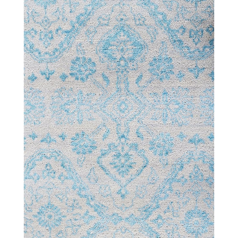 Ikat One-of-a-Kind Hand-Knotted Area Rug, Gray - 9' 0" x 10' 2"