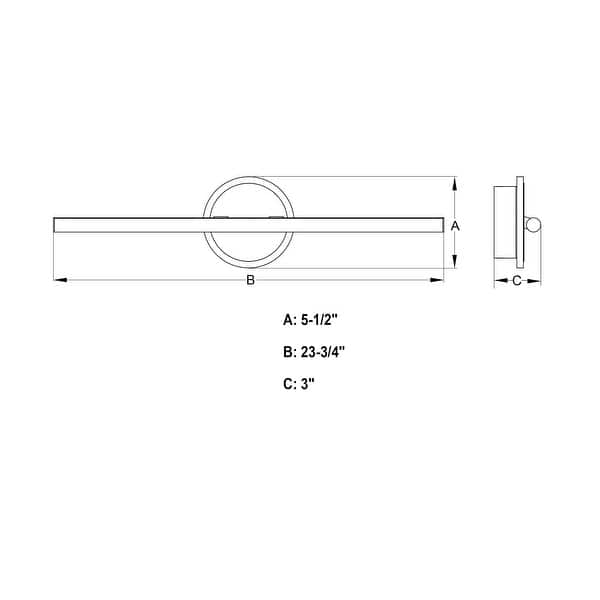 Vaxcel Lighting W0491 Whittier 24" Wide LED Bath Bar