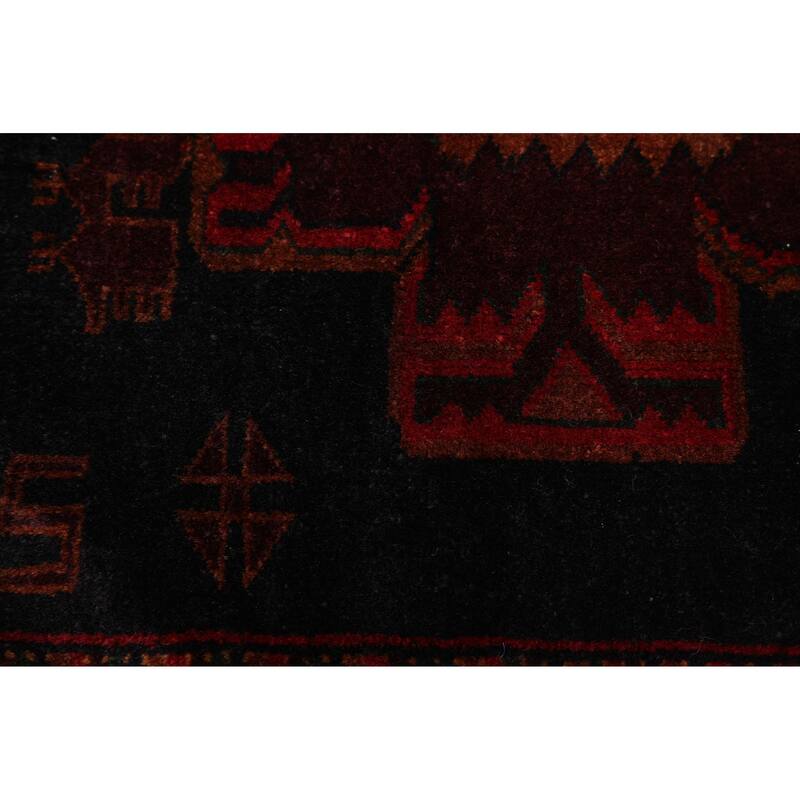 ECARPETGALLERY Hand-knotted Teimani Black Wool Rug - 4'1 x 6'8