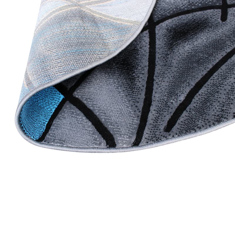 Modern Olefin Accent Area Rug - Abstract Pattern