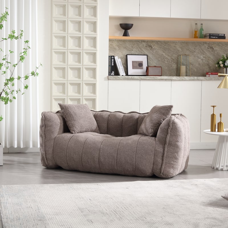 Soft Bean Bag Chair with High Resilience Foam Core for Family Members and Friends Engaged in Games,Reading,Watching TV