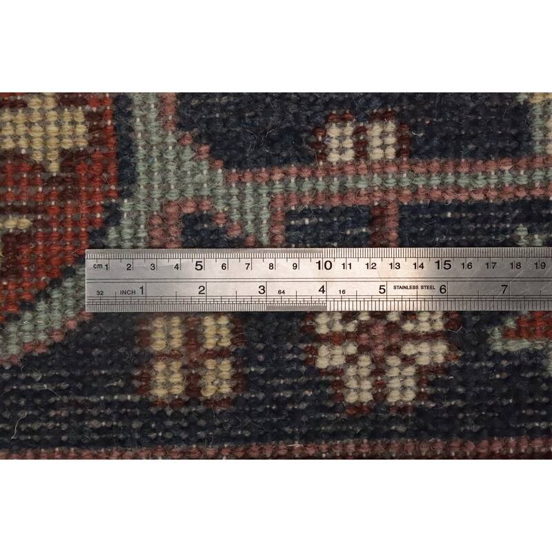 Hand Knotted Oriental 100% Wool Carpet Traditional Medallion Oranges & Rust Heriz (serapi) Area Rug - 13' 8'' X 9' 9''