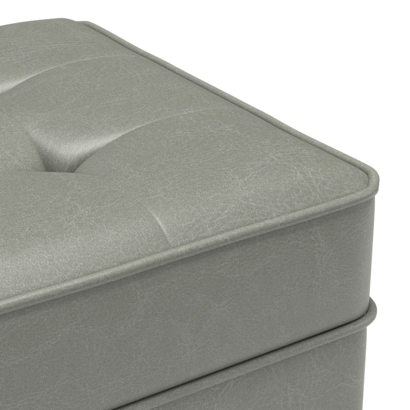 Bloomfield Vegan Leather Rectangular Ottoman