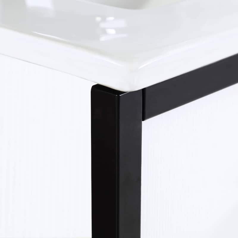 Vdara 24" Silver Gray Bathroom Vanity Cabinet Set