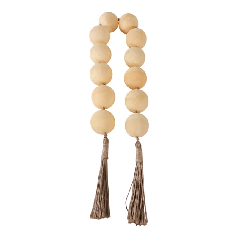 Resin Modern Decorative Beads with Jute Detailing and Textured Accents