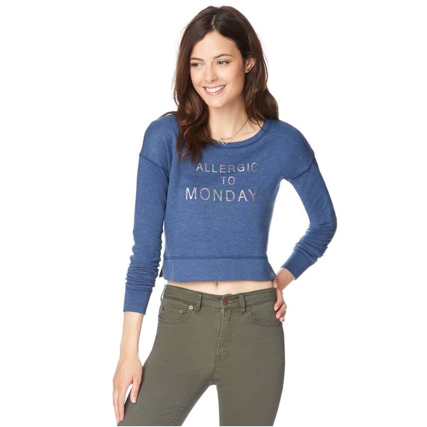 Aeropostale Womens Crop Pullover Sweater