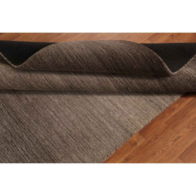 Brown Gabbeh Indian Area Rug Handmade Wool Carpet - 5'3" x 7'7"