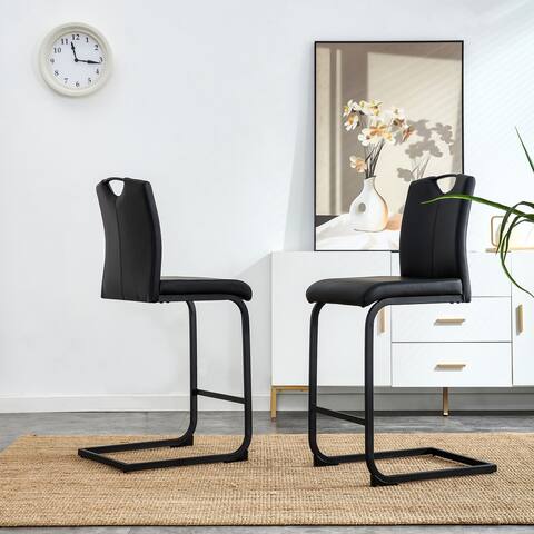 JASIWAY PU Chair Barstool Dining Counter Height Chair (Set of 2)