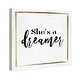 Oliver Gal 'Dreamer' Typography and Quotes Wall Art Canvas Print ...