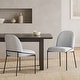 preview thumbnail 1 of 31, Christopher Knight Home - Marden Modern Upholstered Dining Chair Set with Curved High Back - Set of 2 Bronze+Light Gray
