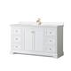 Option White / Carrara Cultured Marble Top / Brushed Gold