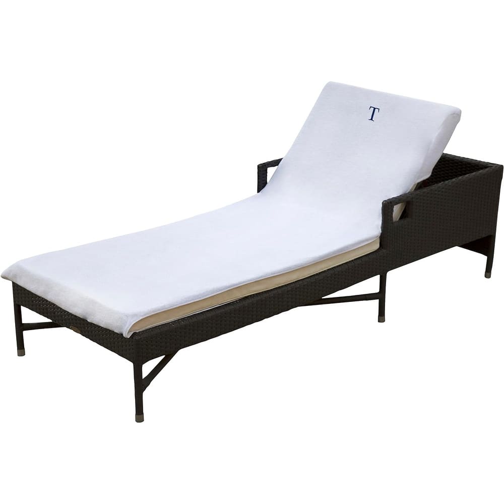 Superior Cotton Terry Monogrammed Patio Chaise Lounge Slipcover