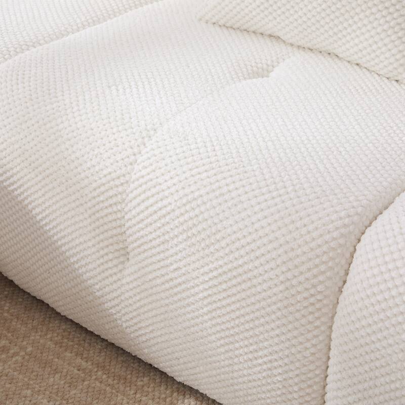 Modular L Shaped Sectional Sofa with Ottoman, Oversized Boneless Cloud Tufted Couch, Upholstered 3-Seater Sofa with 3 Pillows