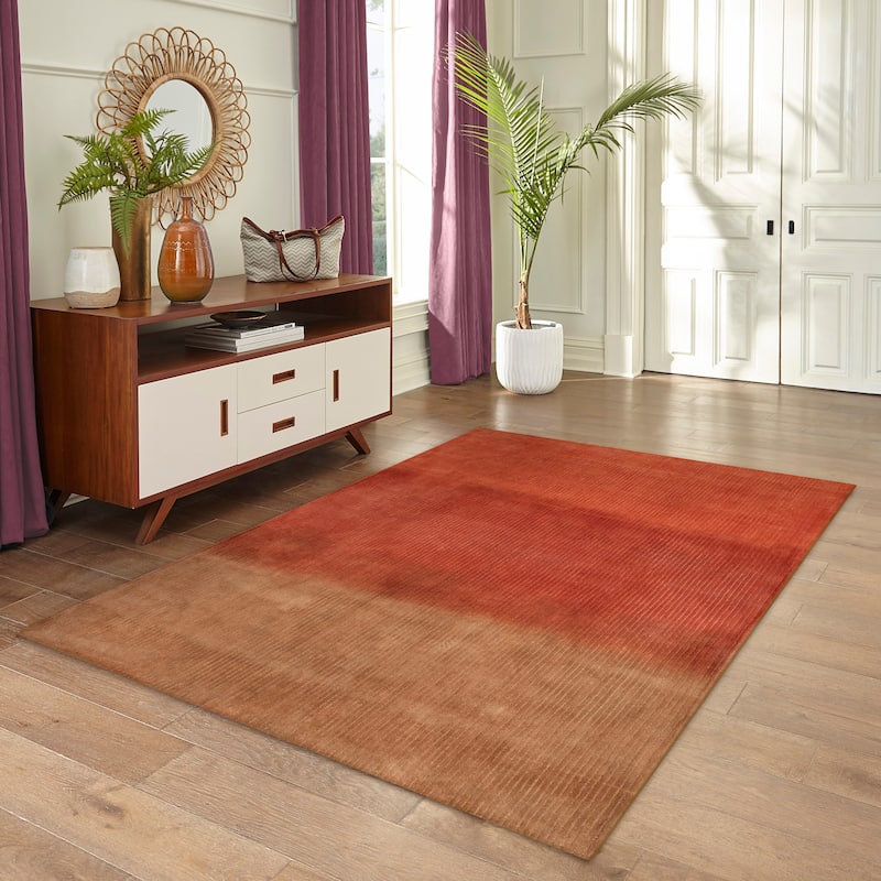 Liora Manne Como Tibetan Stripe Indoor Area Rug - 8'3" x 11'6" - Sunset