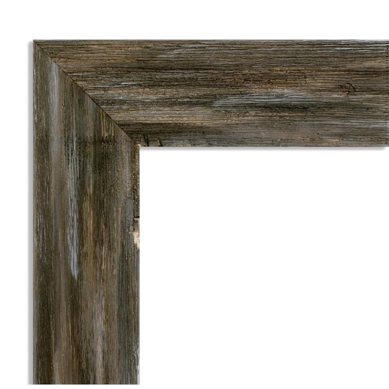 Amanti Art Fencepost Brown Narrow Framed Magnetic Board
