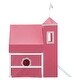 preview thumbnail 9 of 31, Castle Frame Bed Wood Loft Bed Loft Bed Convertible To Mini Playground with Pink Tent and Tower, Child Bed Tent
