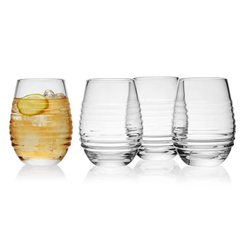 Mikasa Set of 4 Ciara Stemless Wine Glasses, 18 Oz