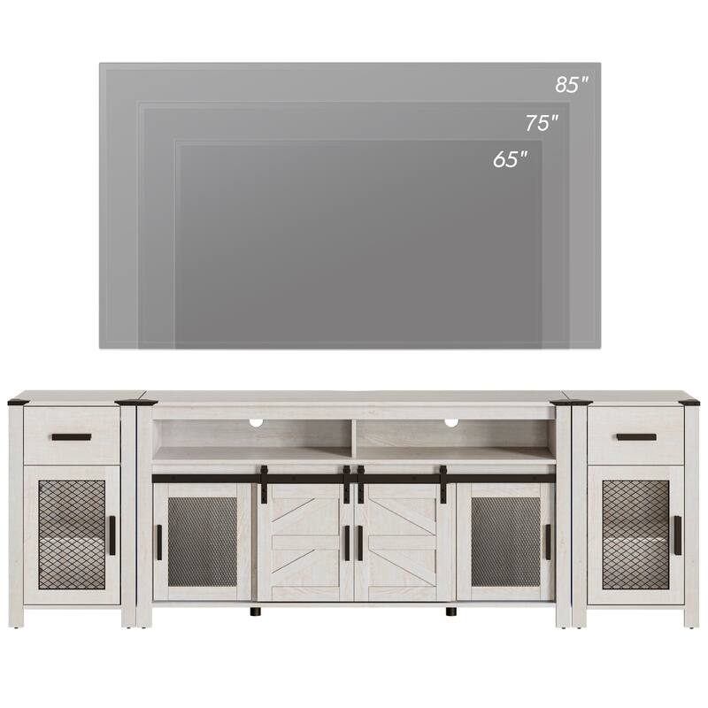 WAMPAT TV Stand set for ups to 100 inch TV,Drawers Storage Cabinets - 1 Pack