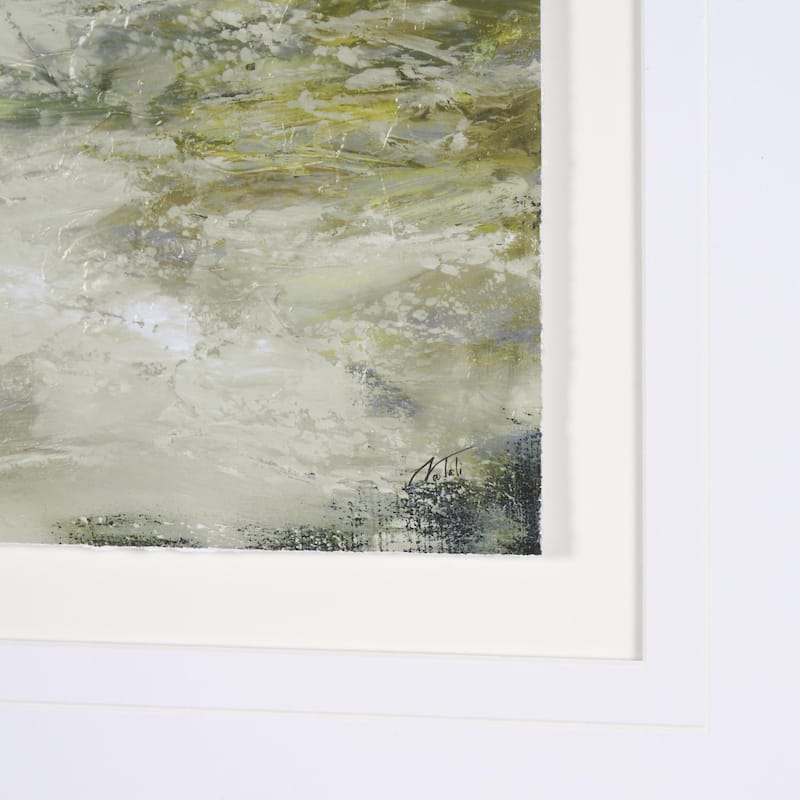 Springs Coming II by Mercana Studio a Hand Embellished Textured Framed Art Print Matted under Glass