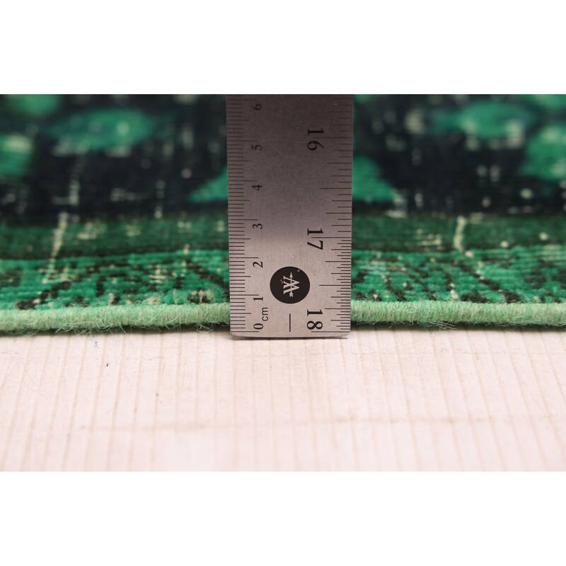 ECARPETGALLERY Hand-knotted Color Transition Green Wool Rug - 6'5 x 9'9