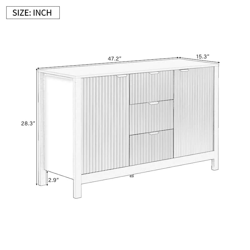 Modern Entryway Cabinet with Adjustable Shelves and Soft-Close Doors