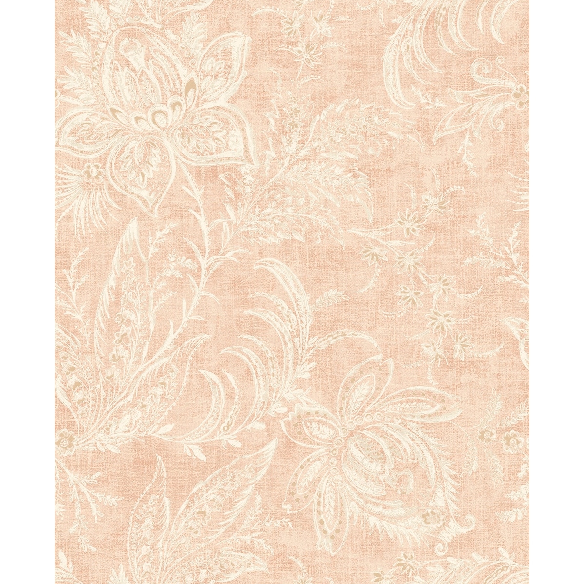 Seabrook Designs Elli Jacobean Floral Unpasted Wallpaper
