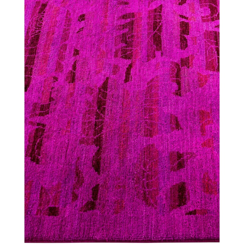 Vibrance One-of-a-Kind Hand-Knotted Runner Rug - Pink, 3' 0" x 10' 0" - 3' 0" x 10' 0"