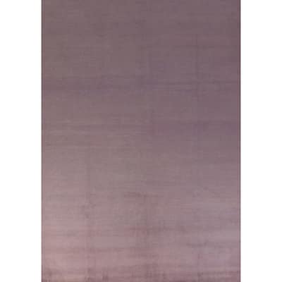 Hand Knotted Oriental 100% Wool Carpet Modern Solid Purples Gabbeh Area Rug - 12' 2'' X 9' 1''